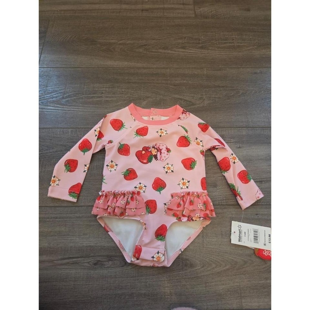 Strawberry shortcake baby girl swimsuit‎ 3-6 mos